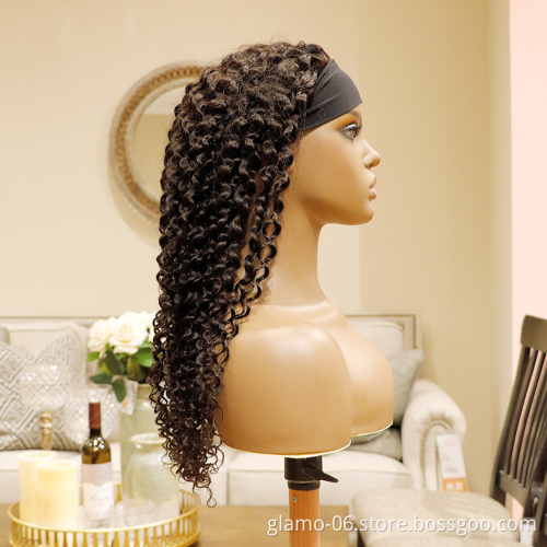 Wholesale Headband Wig Human Hair For Black Women,Remy Human Hair Headband Wig,Human Hair deep wave Headband Wig